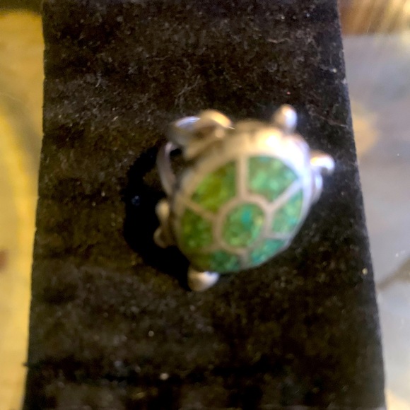 Navijo Sterling Turtle Ring Vtg - Picture 3 of 4